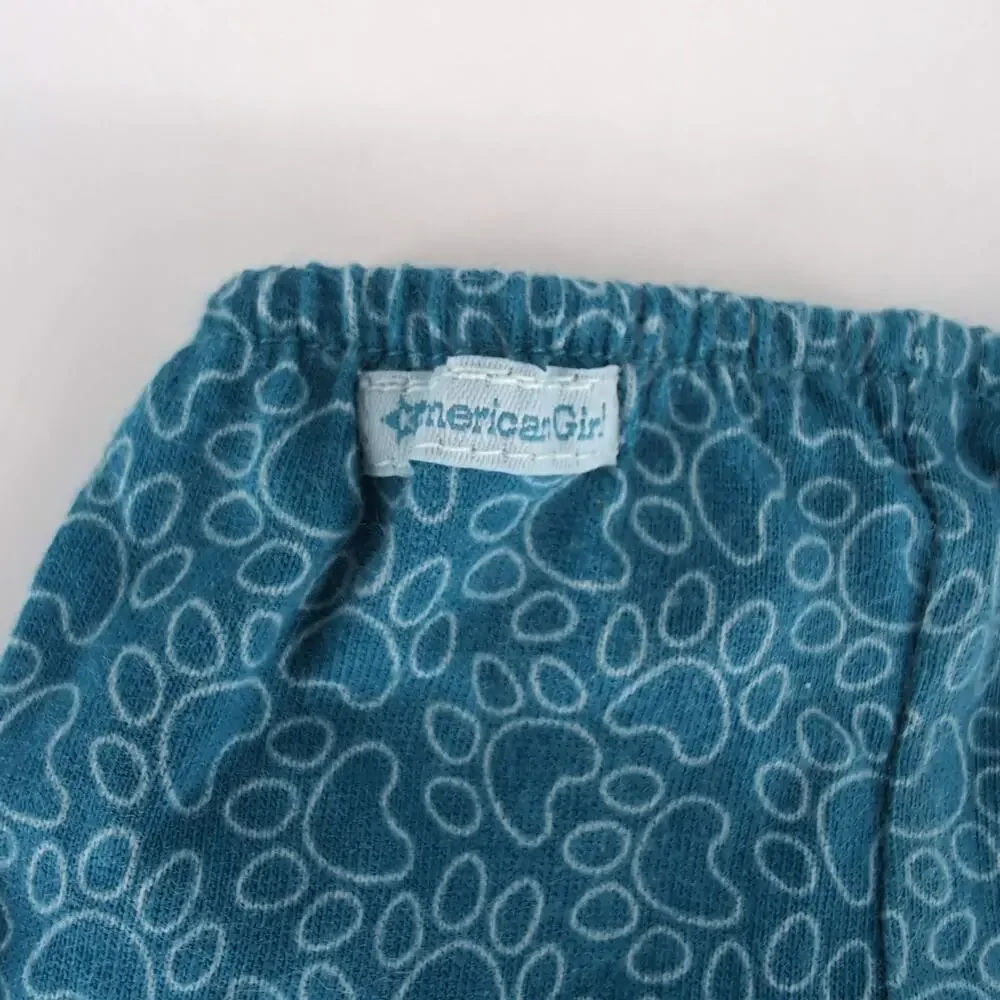 American Girl Doll Retired Blue Two Piece Pomeranian Pajamas Set for 18